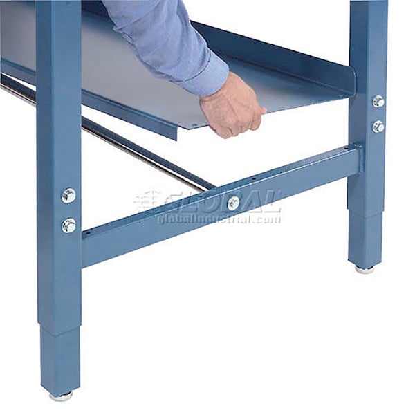 Global Industrial Lower Shelf For Bench, 60W x 15D, Blue 606950 - main